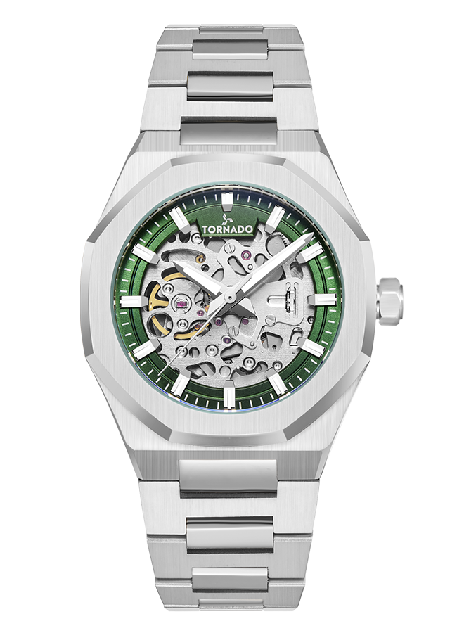 Olive Green + Silver