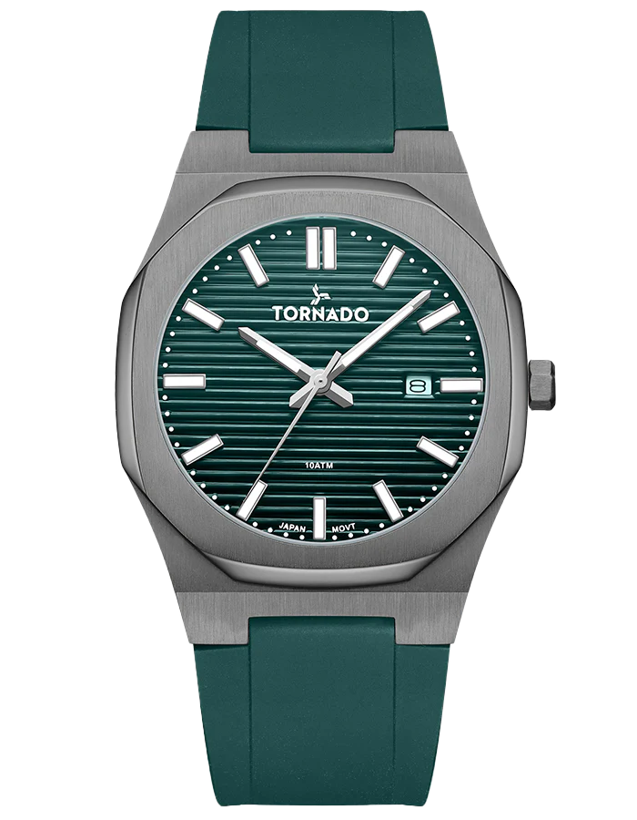 Green + Gun Metal