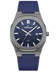 SPECTRA Analog Silicon Watch - Navy Blue Gun Metal