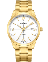 Tornado Classic Men's Analog White Dial Watch -T24007-GBGW