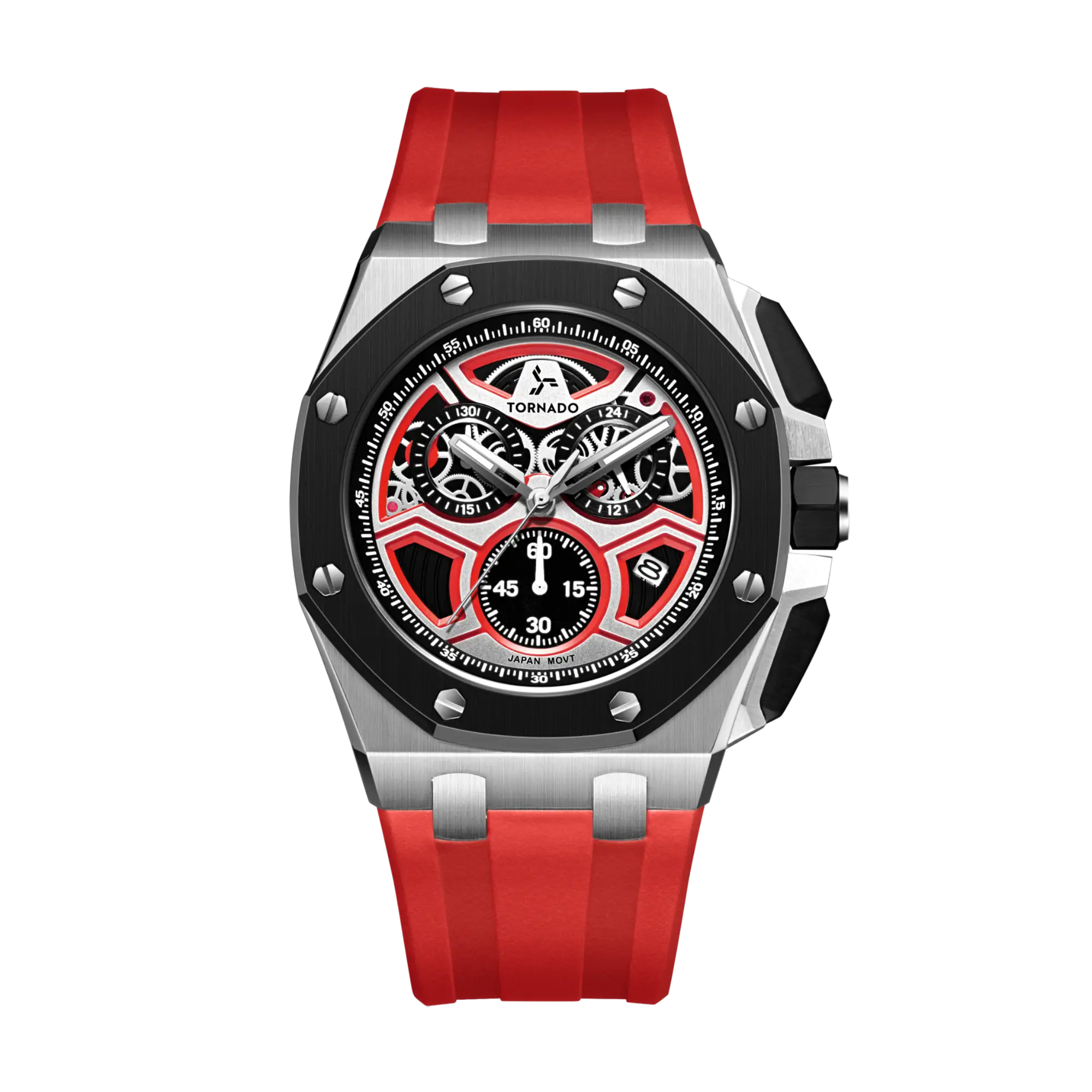 LUMINA CHRONOSPHERE Chronograph Watch in Red