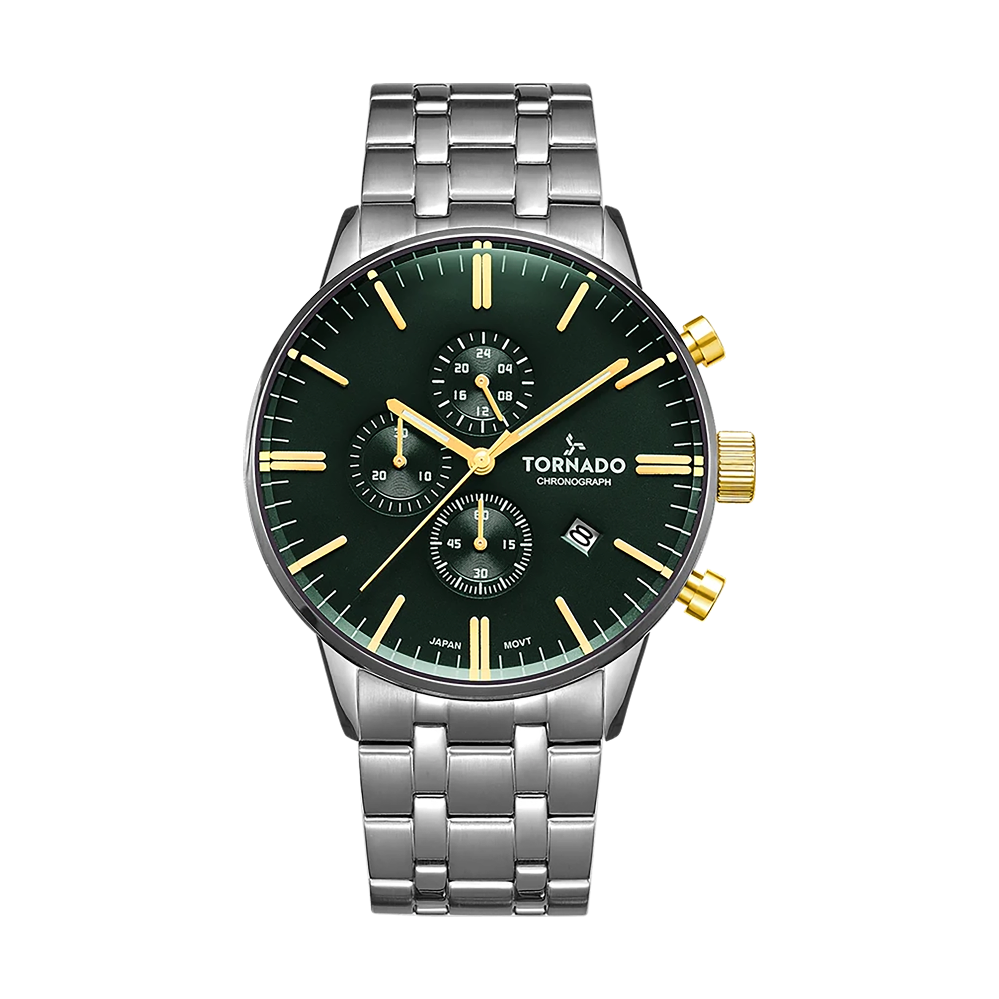 Shop Tornado Watch for Men US, CELESTIA ELITE Chronograph Silver Green ...