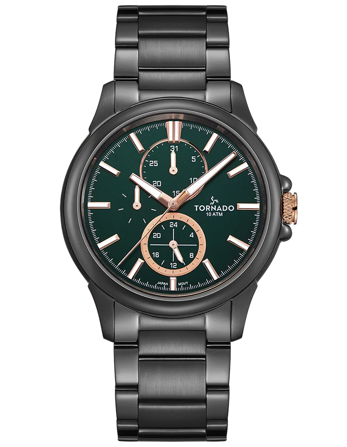 Green + Gun Metal