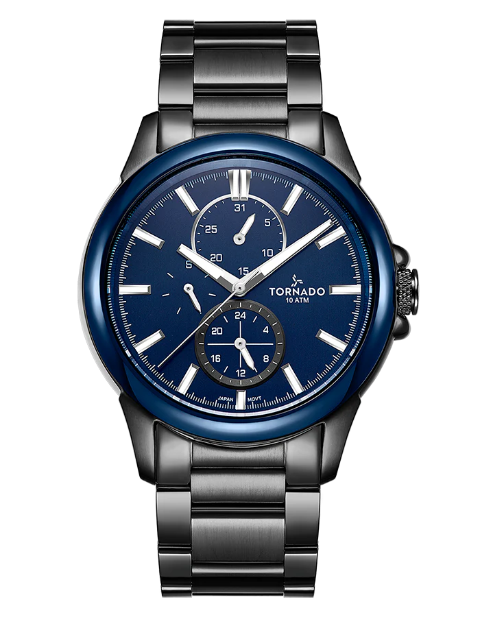 Blue + Gun Metal