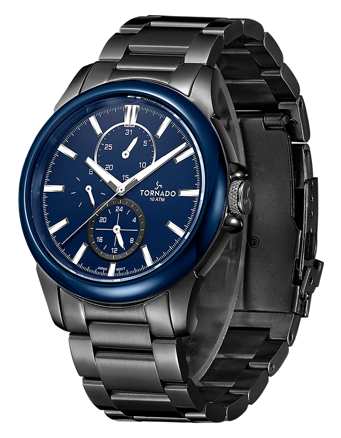 Blue + Gun Metal