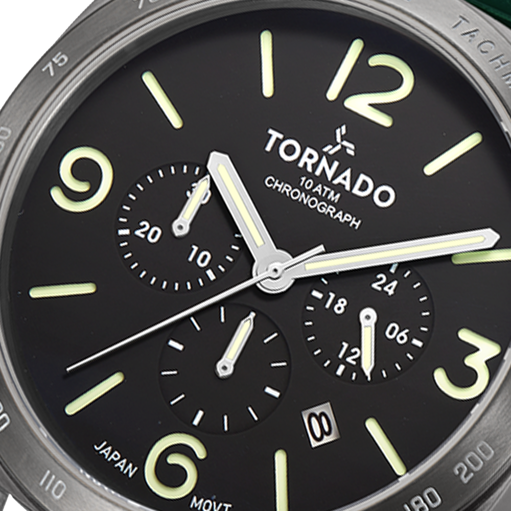 Green + Gun Metal