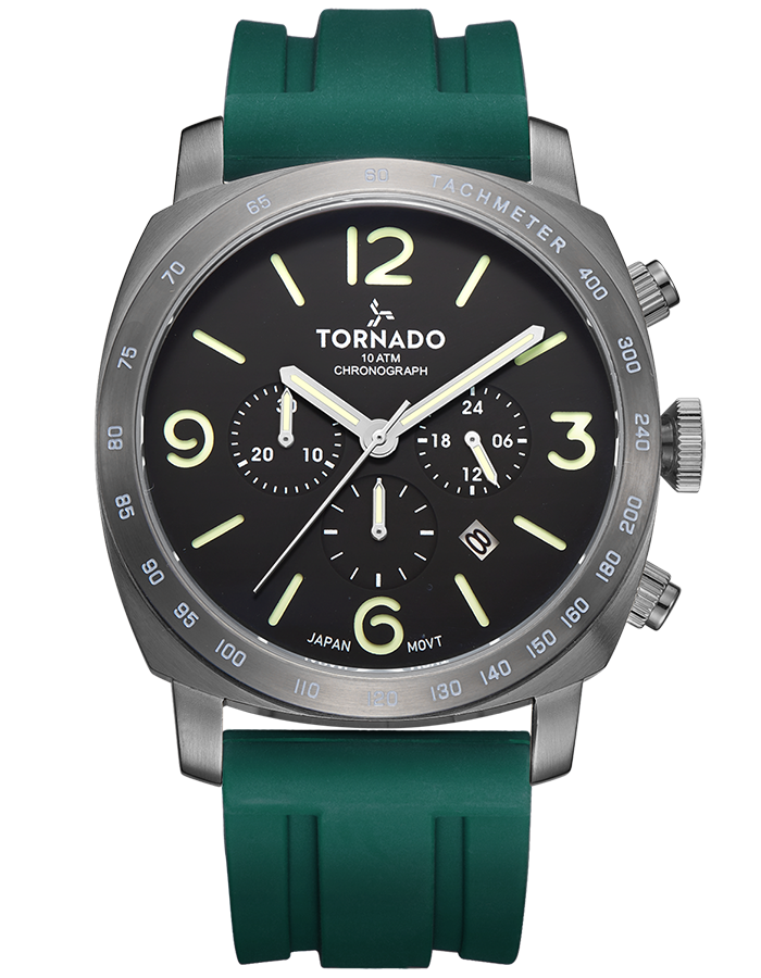 Buy Tornado Men's Chronograph Green Dial Watch - T9102-XSHH