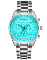 CLASSIC Chronograph Watch - Turqouise Silver