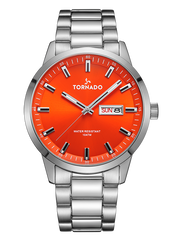 SPECTRA Analog  Watch - Orange Silver