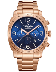 CLASSIC  Chronograph Watch - Blue Rose Gold